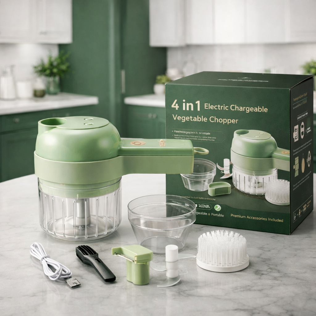 4 in 1 Portable Electric Vegetable Cutter Set