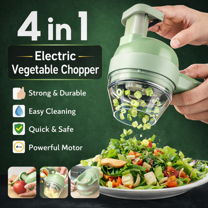 4 in 1 Portable Electric Vegetable Cutter Set