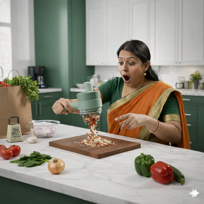 4 in 1 Portable Electric Vegetable Cutter Set